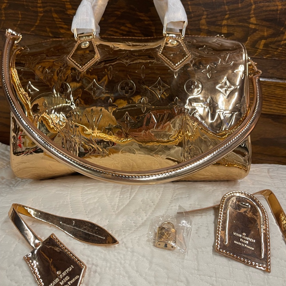 Copper Gold Designer Women's Bag speedy 30 ( must read description)